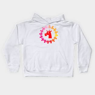 Color Me Red Unicorn Kids Hoodie